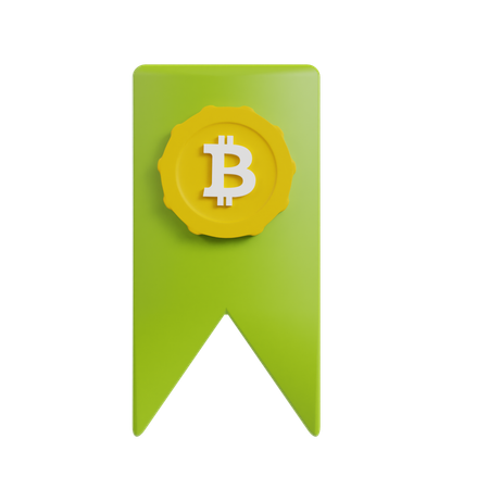 Étiquette bitcoin  3D Icon