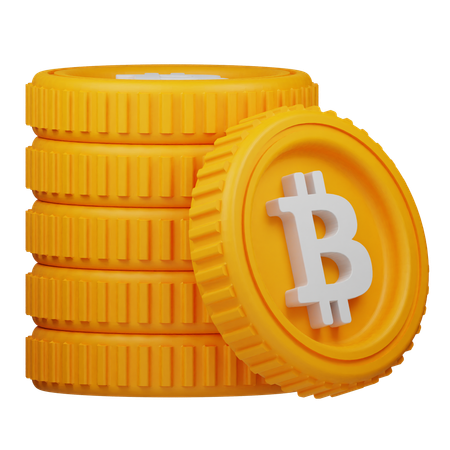 Bitcoins  3D Icon