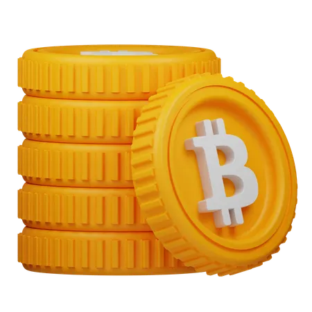 Bitcoins  3D Icon