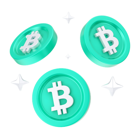 Bitcoins  3D Icon
