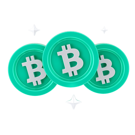 Bitcoins  3D Icon