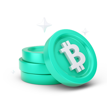 Bitcoins  3D Icon