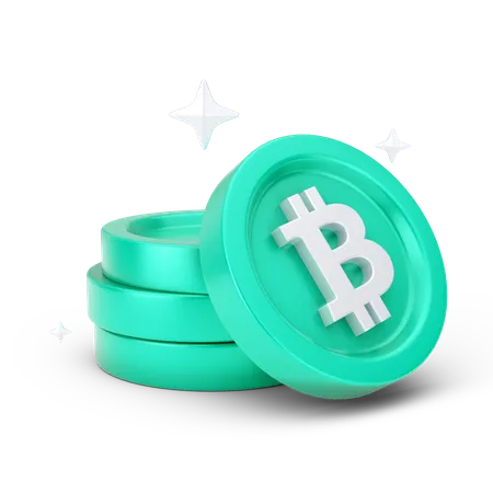 Bitcoins  3D Icon