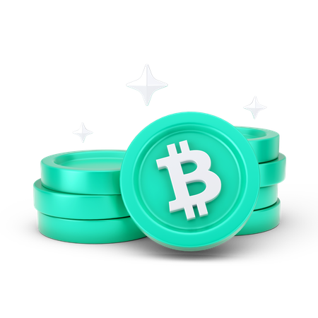 Bitcoins  3D Icon