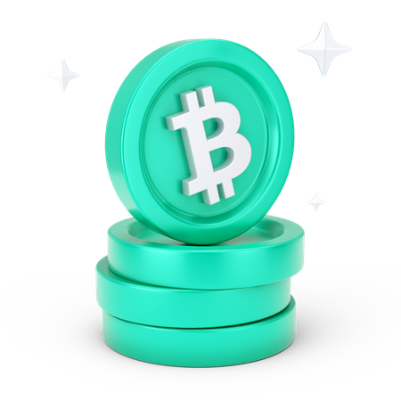 Bitcoins  3D Icon