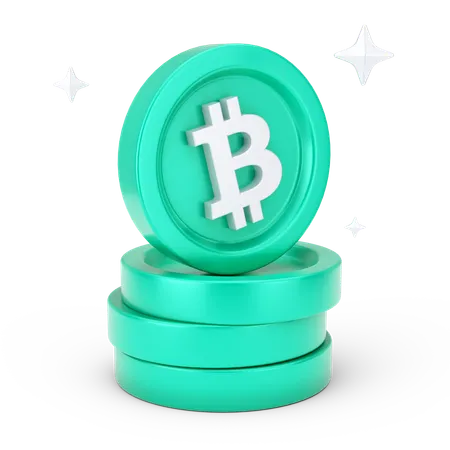 Bitcoins  3D Icon