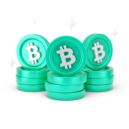 Bitcoins  3D Icon