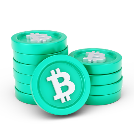 Bitcoins  3D Icon