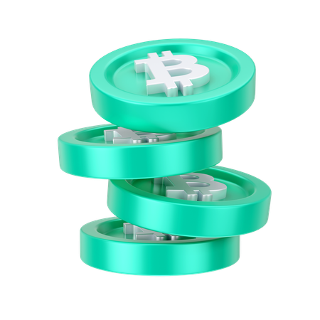 Bitcoins  3D Icon