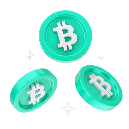 Bitcoins  3D Icon