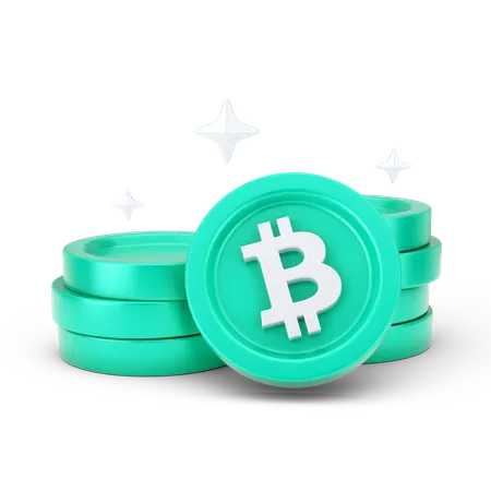 Bitcoins  3D Icon