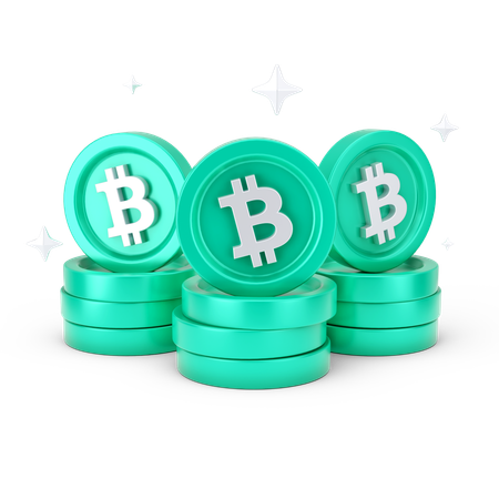 Bitcoins  3D Icon