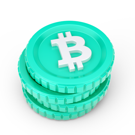 Bitcoins  3D Icon