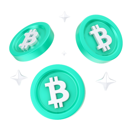 Bitcoins  3D Icon