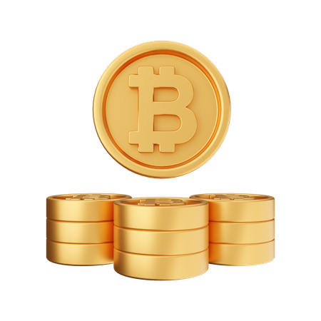 Bitcoins  3D Icon