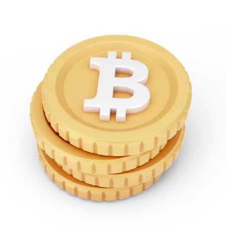 Bitcoins  3D Icon