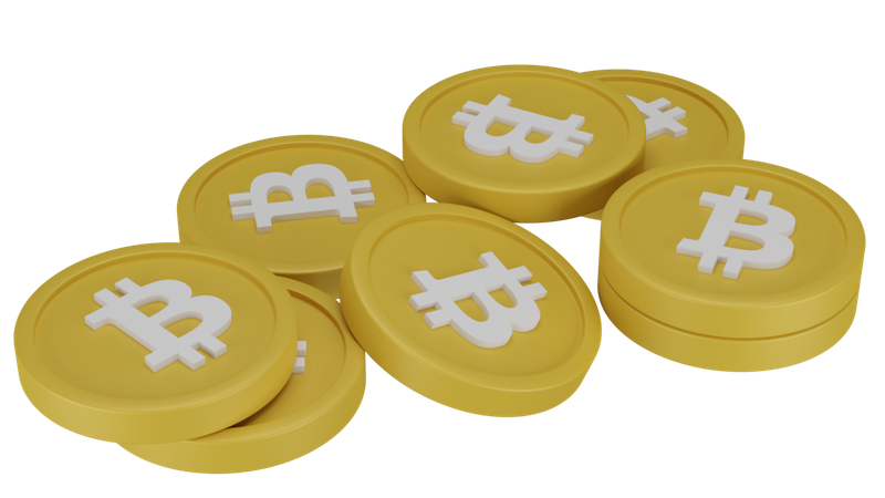 Bitcoins  3D Icon