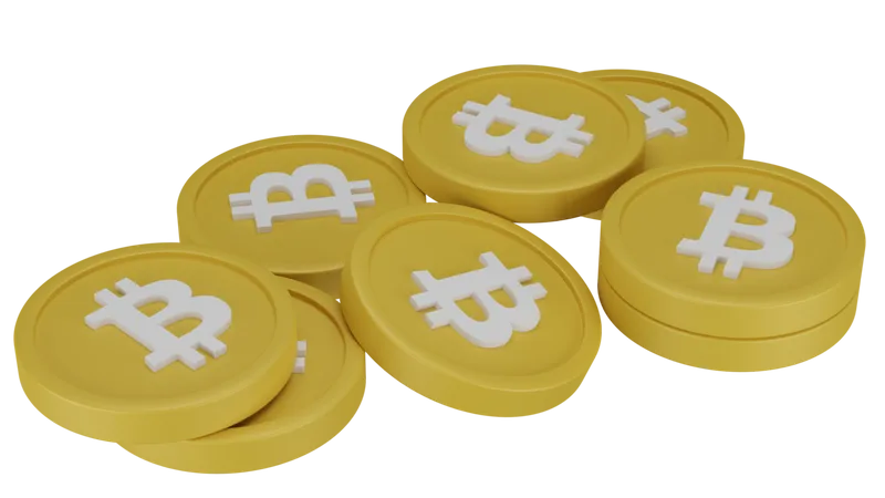 Bitcoins  3D Icon