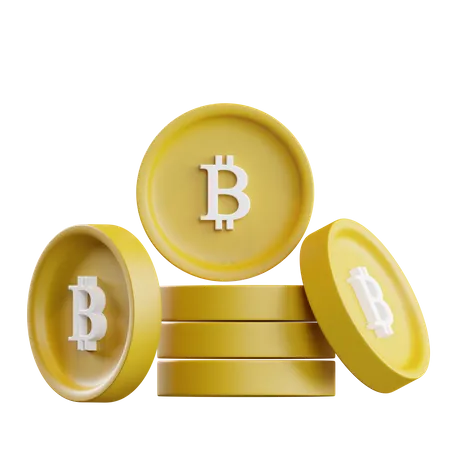 Bitcoins  3D Icon