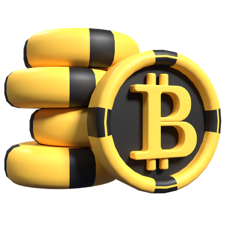 Bitcoins  3D Icon