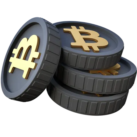 Bitcoins  3D Icon