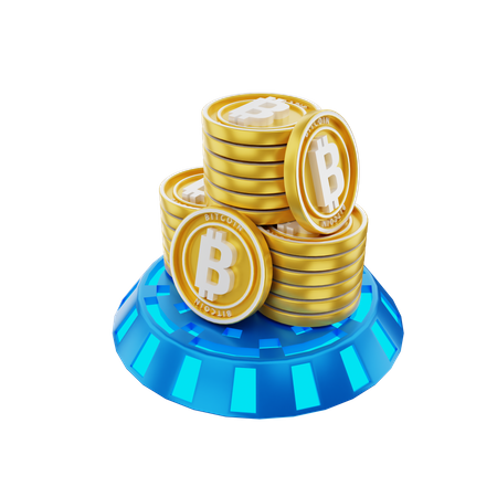 Bitcoins  3D Illustration