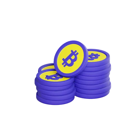 Bitcoins 3D Illustration