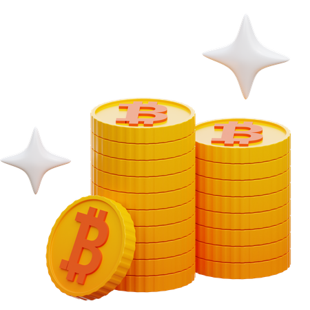 Bitcoins 3D Illustration