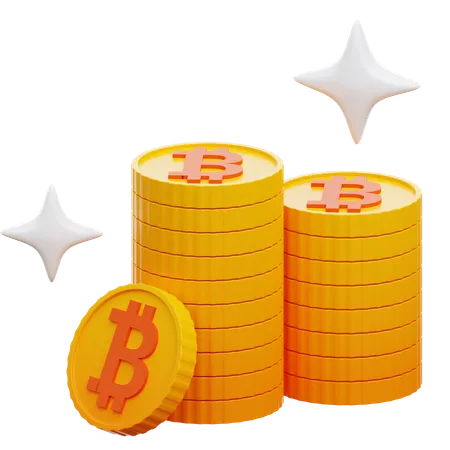 Bitcoins  3D Illustration