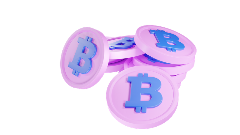 Bitcoins  3D Icon