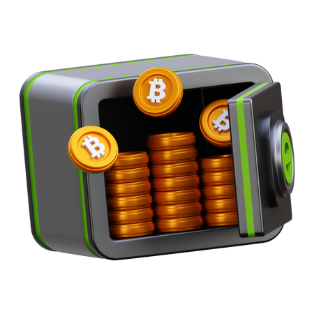 Bitcon Storage  3D Icon
