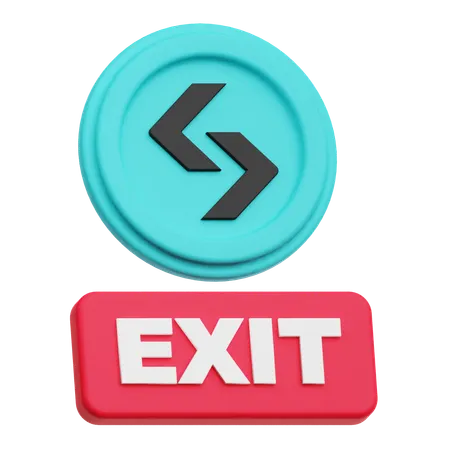 Bitget Exit  3D Icon