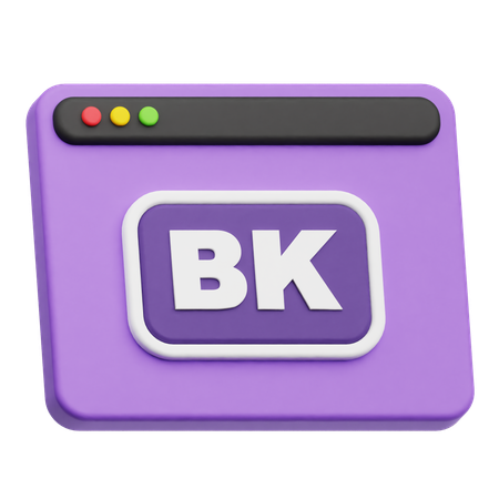 웹사이트 bk 3D Icon