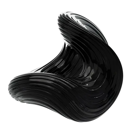 Black Abstract Shape  3D Icon