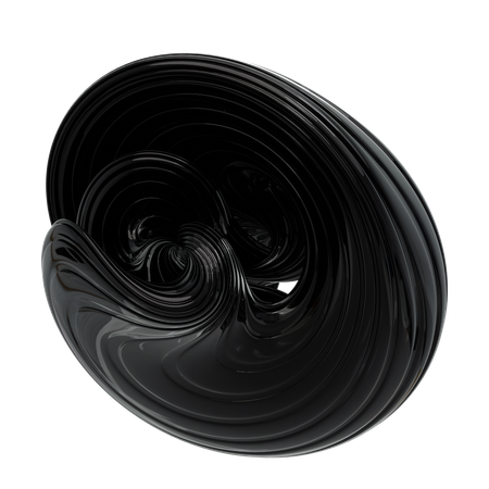 Black Abstract Shape  3D Icon