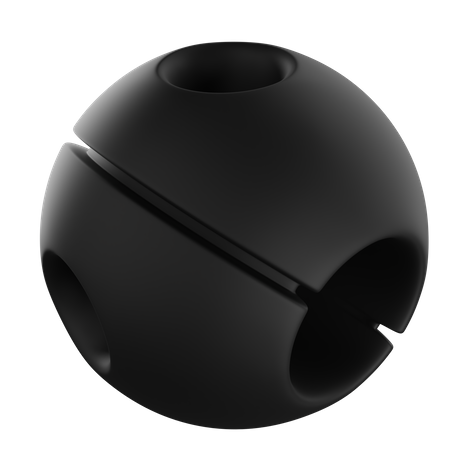 Black Ball Sphere  3D Icon