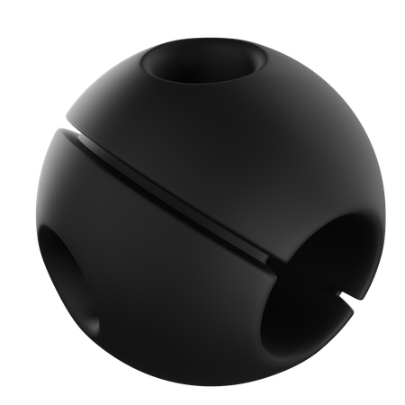 Black Ball Sphere 3D Icon