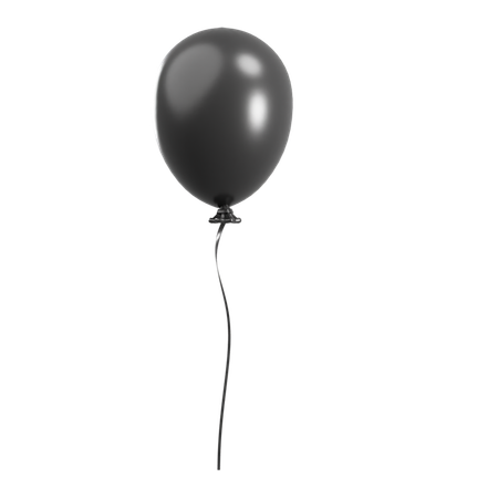 Black Balloon  3D Icon