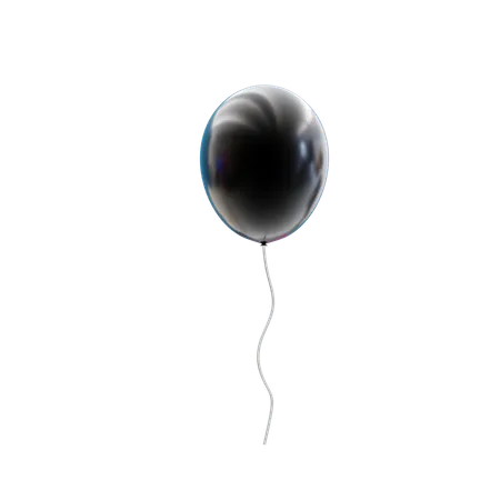 Black balloon  3D Icon