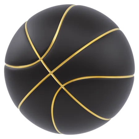 Black Basketball  3D Icon