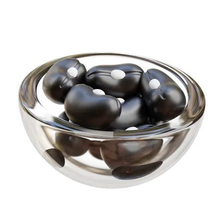 Black Beans  3D Icon