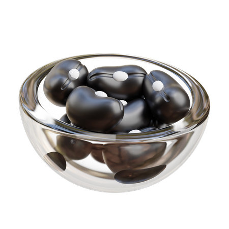 Black Beans  3D Icon