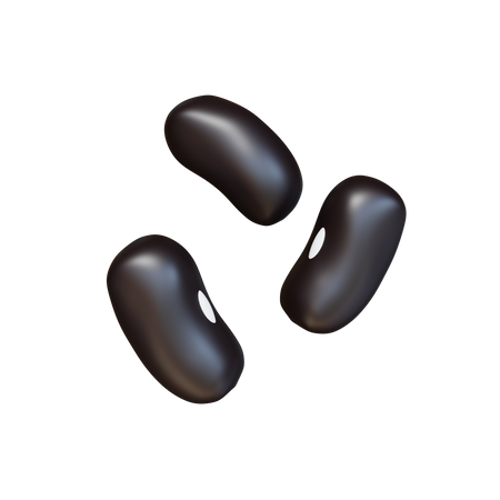 Black Beans  3D Icon