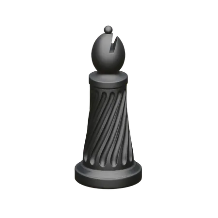 Black Bishop  3D Icon