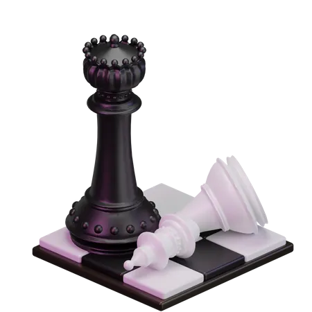 Black Bishop kill White King  3D Icon