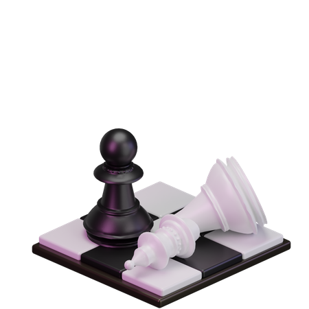 Black Bishop kill White pawn  3D Icon