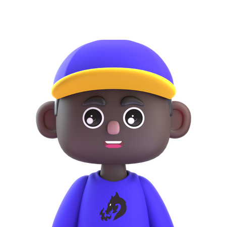 Black Boy  3D Icon