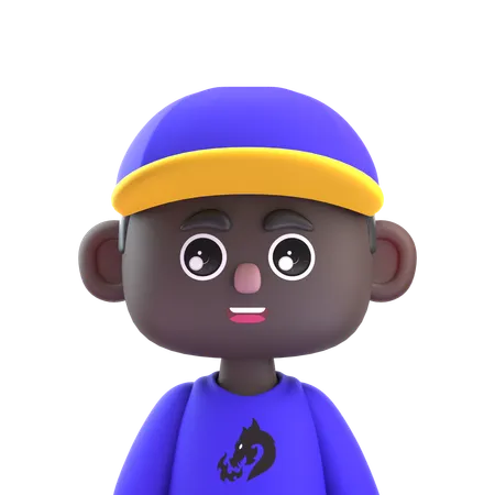 Black Boy  3D Icon