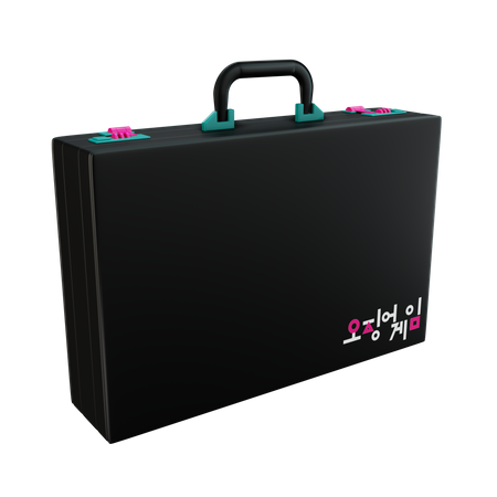 Black Briefcase 3D Illustration