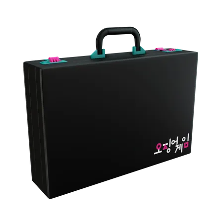 Black Briefcase 3D Illustration